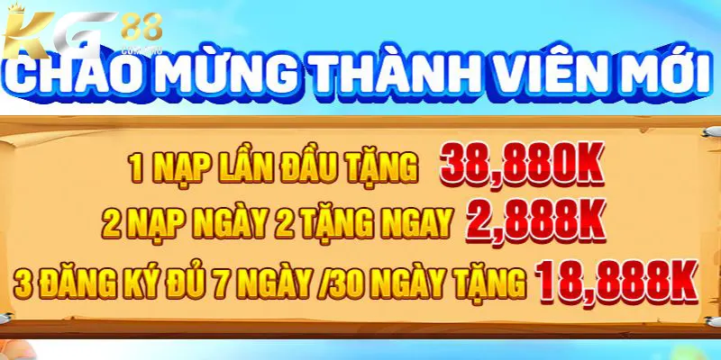 Các khuyến mãi nạp tiền siêu hot tại KG88